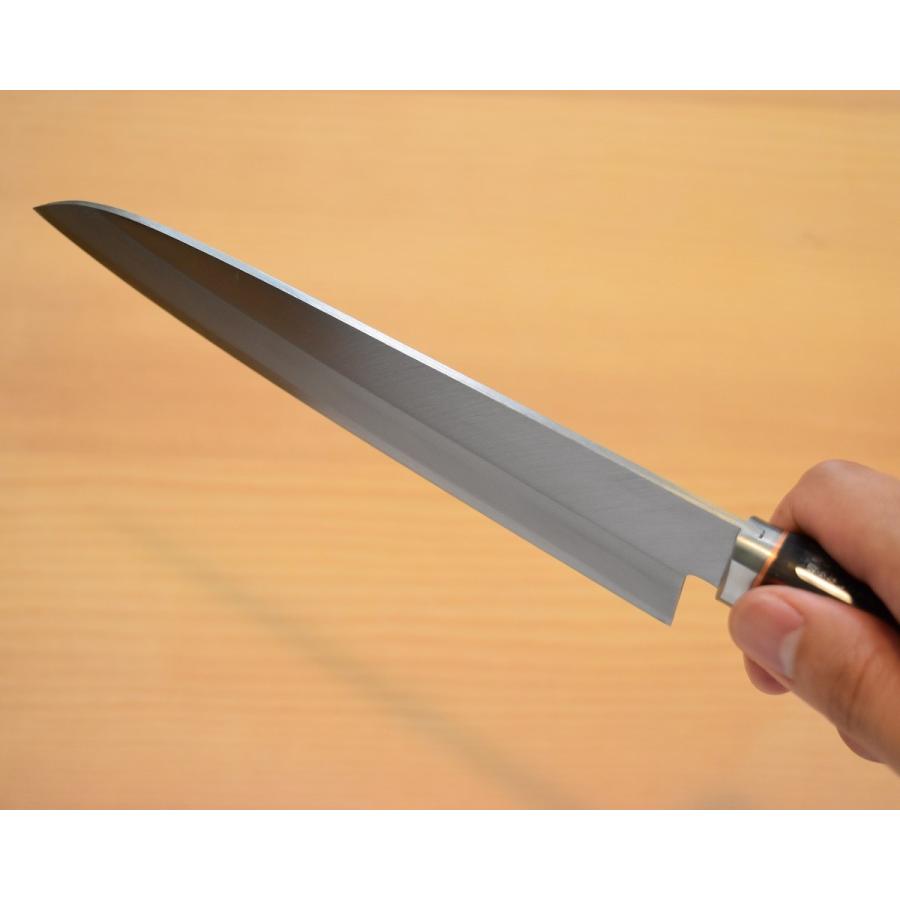高級包丁 牛刀 180mm 青紙スーパー 割込 ツバ付『兼景』 高品質 日本製 切れ味抜群 :aos-gyuto-tuba-kane:みやび