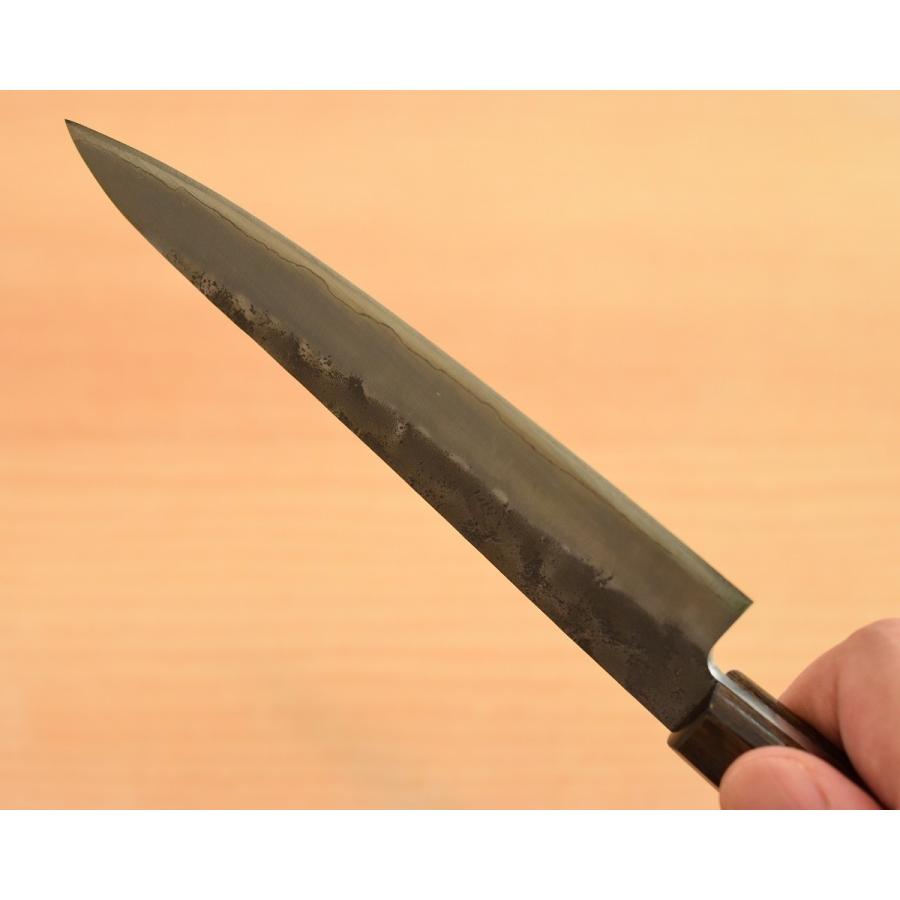 包丁 ペティナイフ 果物包丁 135mm 義弘作 銀三鋼 銀紙三号 梨地仕上げ