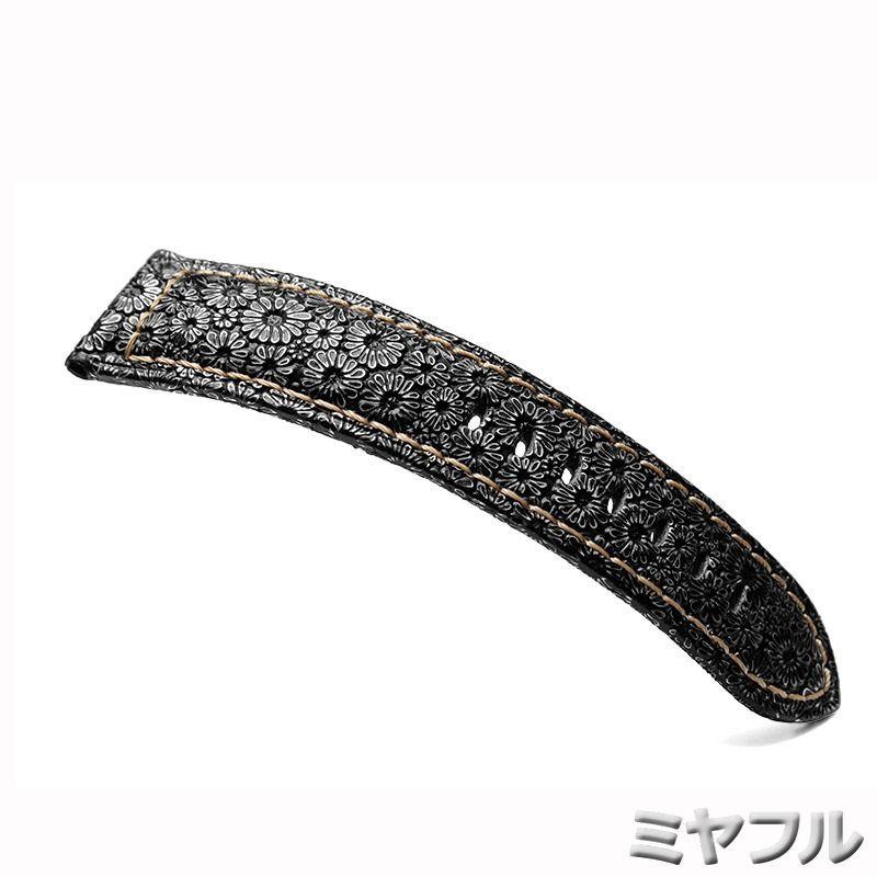 【互換品】時計ベルト 革 22 24 26 mm パネライ PAM441 互換 汎用の画像