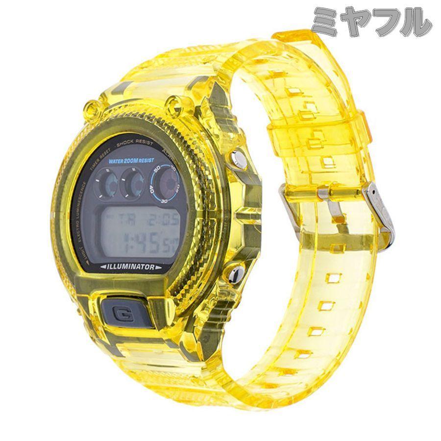ジャンク G-SHOCK DW-6900 イエロー 新品替えベゼル・バンド付 G-SHOCK DW-6900 30周年記念モデル DW-6900TR-9JR メンズ 電池式