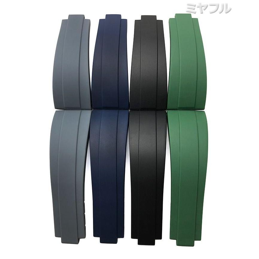 【互換品】腕時計 ラバーベルト ロレックス デイトナ サブマリーナ ヨットマスター バックル付き交換ベルト 互換 社外品の画像