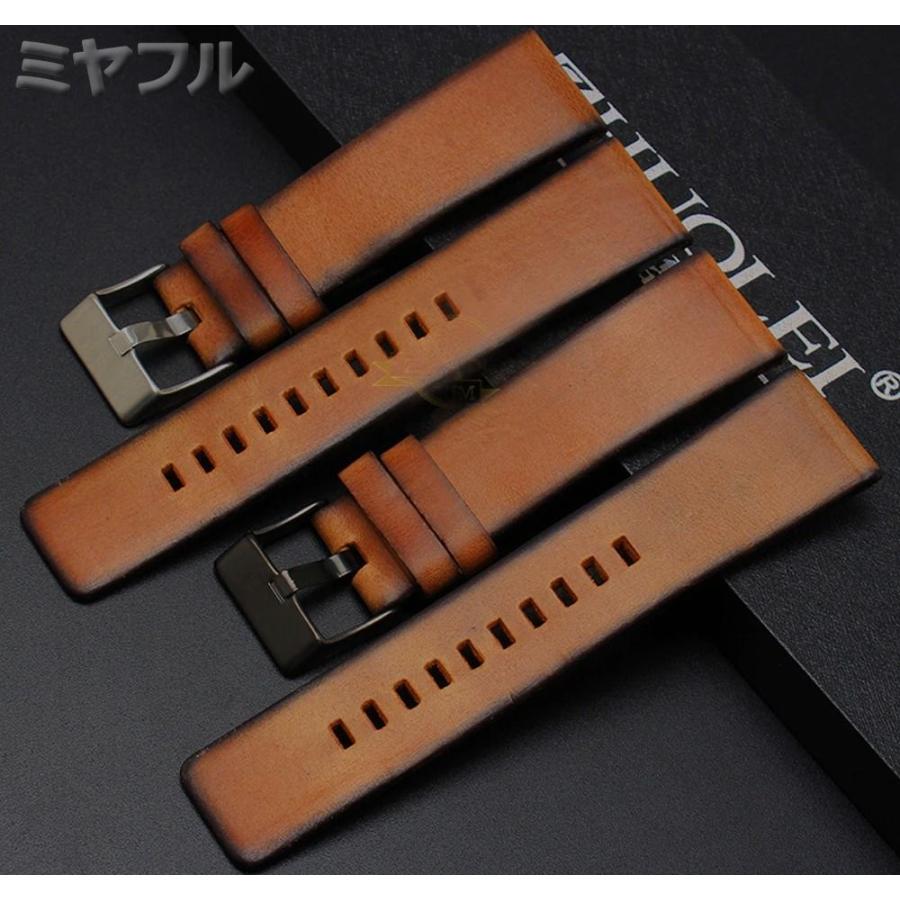 互換品】ディーゼル 時計ベルト 本革 ストラップ 社外品 22mm 24mm