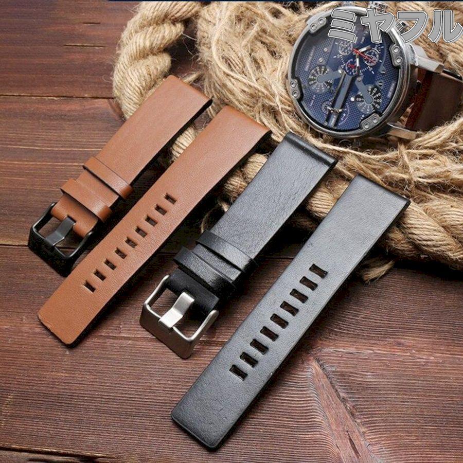 互換品】腕時計用ベルト バンド 牛革 22,24,26,28,30,32mm ピン