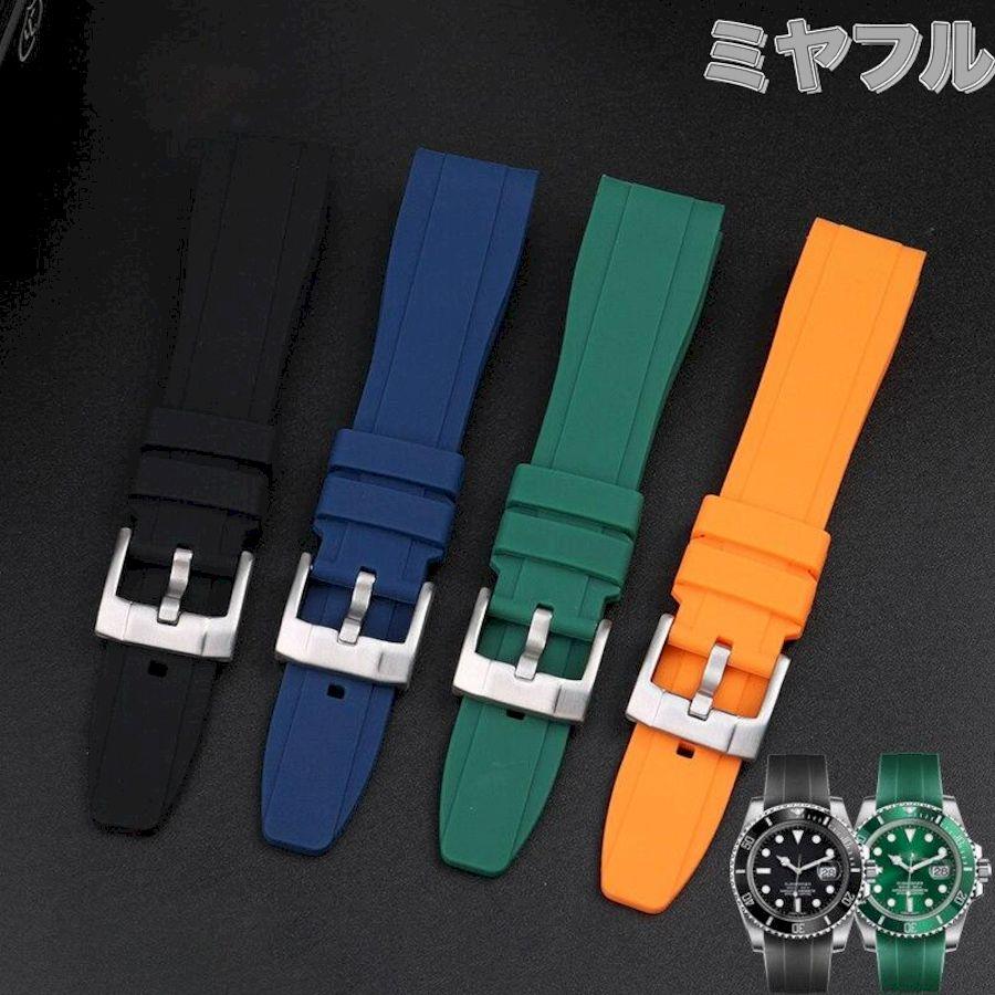 互換品】腕時計用ベルト バンド ラバー 19,20,21,22,24mm ピンバックル