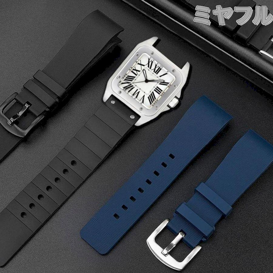 互換品】腕時計用ベルト バンド シリコン 22,23mm ピンバックル