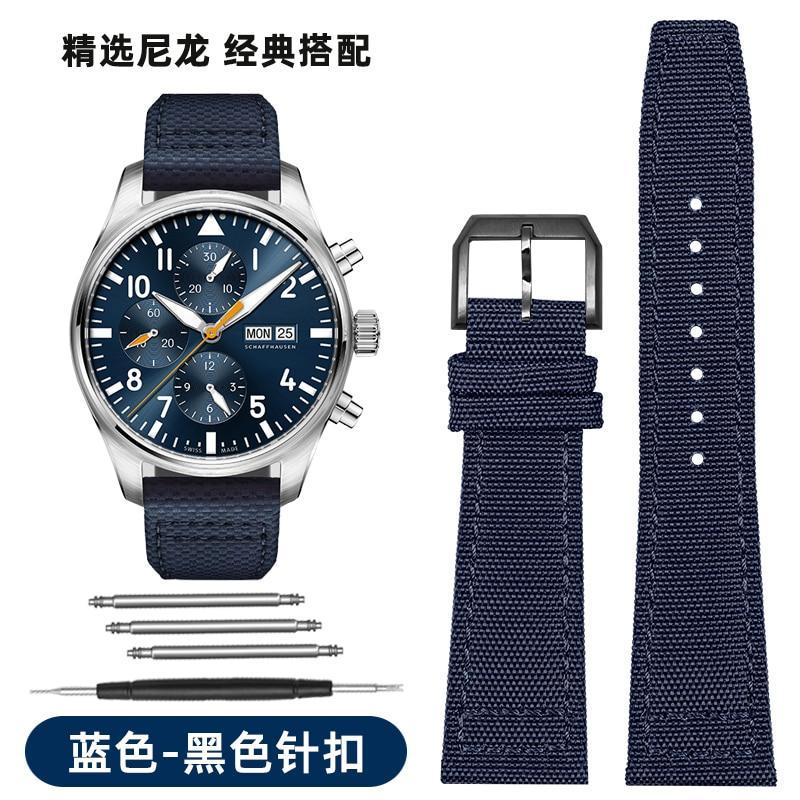 IWC純正　パイロットウォッチ　ナイロンベルト 価格.com - 『Dバックルと裏革のナイロンベルト。ケースバックは