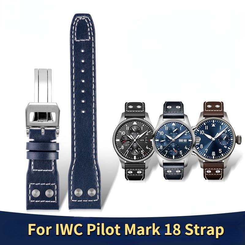 腕時計 ベルト バンド 交換 IWC ビッグパイロット 互換品 牛革 腕時計 ベルト バンド 交換 IWC ビッグパイロット 互換品 牛革