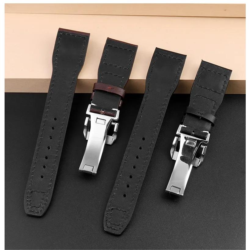 互換品】腕時計 ベルト バンド 交換 IWC ビッグパイロット 互換品 牛革