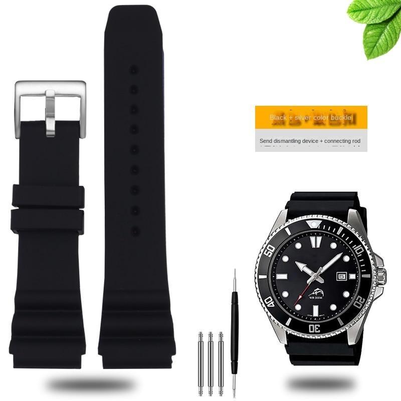 互換品】腕時計 ベルト バンド 交換 カシオ 互換品 シリコン 22mm 防水