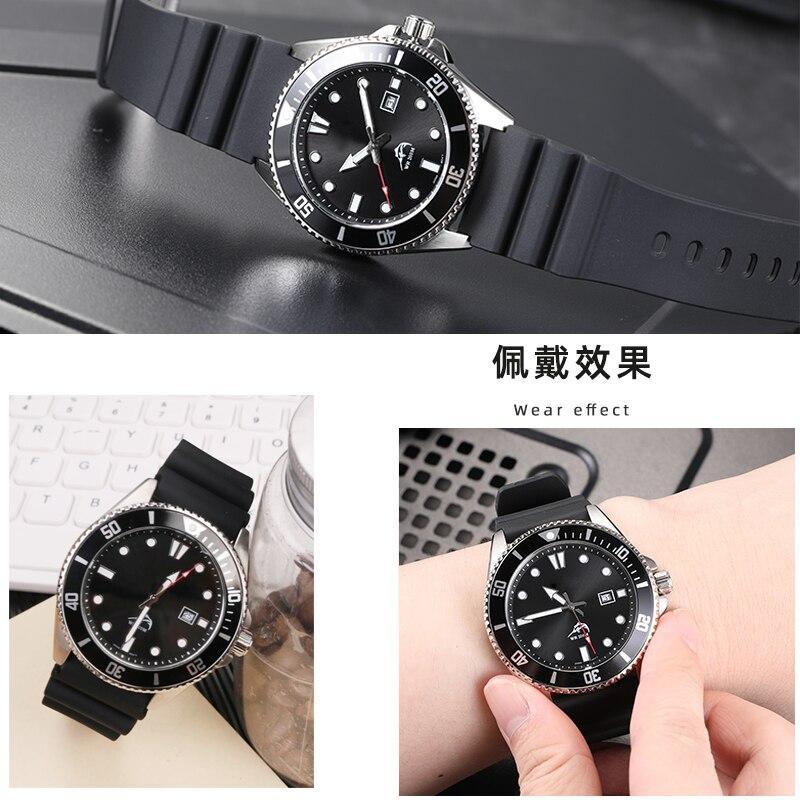互換品】腕時計 ベルト バンド 交換 カシオ 互換品 シリコン 22mm 防水