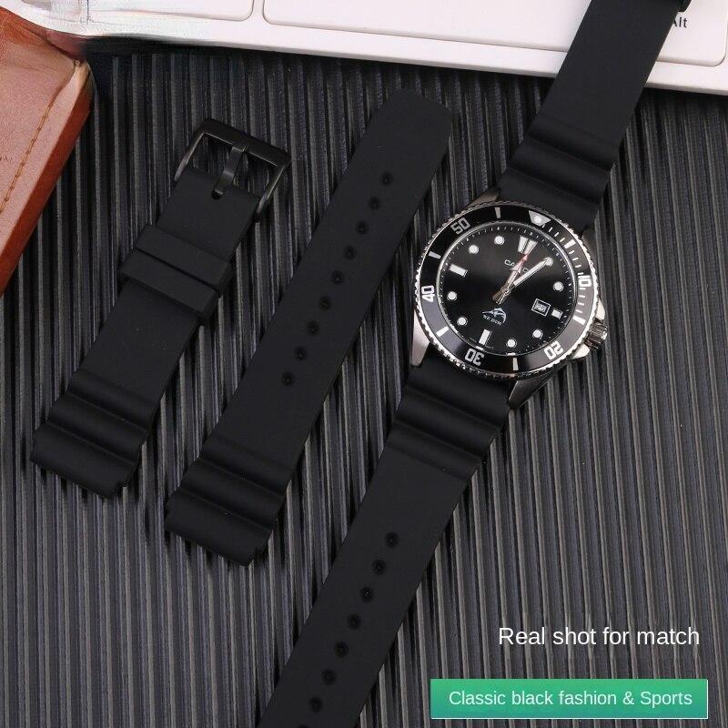 互換品】腕時計 ベルト バンド 交換 カシオ 互換品 シリコン 22mm 防水 