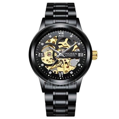 メンズ腕時計 安い 機械式 おすすめ FNGEEN スケルトン メッシュ ブラック :WMmt-00008-3:ミヤフル - 通販