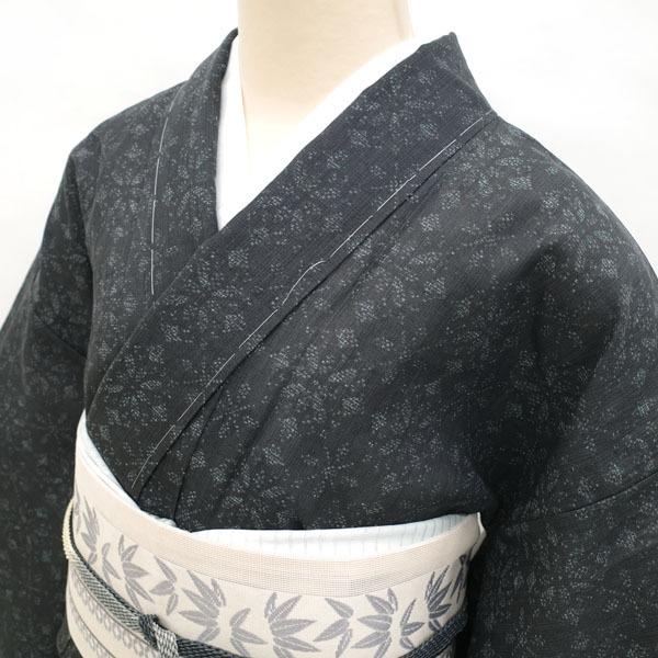 超特大 売切 夏物 着物 能登上布 石川県 無形文化財 本麻 黒藍 ブルー 
