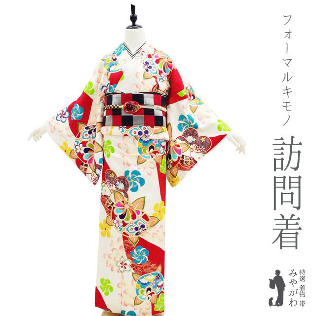 訪問着 フルセット６点サイズM〜Ｌ手描き　刺繍　横段花文　金彩　正絹 訪問着 フルセット6点サイズM〜L手描き 刺繍 横段花文 金彩 正絹