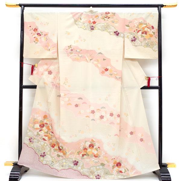 訪問着 着物 袷 JAPAN STYLE クリームベージュ 雲取り 草花模様 洗える着物 新古品 仕立て上がり 身丈167 裄68.5 Ｌサイズ みやがわ hm0065 楽天市場】【新古品】 訪問着 着物 袷 JAPAN STYLE クリームベージュ