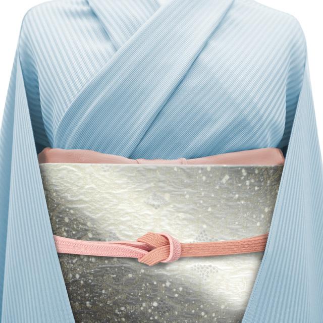すごい値！ 袋帯 未使用 全通 正絹 西陣 濃グレー 斜めぼかし 泥染 琉球心 花唐草の金通し 美品 帯 新古品 仕立て上がり みやがわ neb01636 すごい値！ 袋帯 未使用 全通 正絹 西陣 濃グレー 斜めぼかし 泥染
