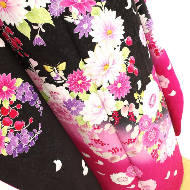 半額／で￥38280→19140 すごい値！ 振袖 着物 ピンク 花丸文 成人式