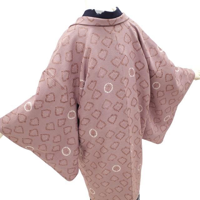 すごい値! 羽織 リサイクル 袷 正絹 高級 絞り くすみ灰紫 紅藤 すごい値! 羽織 リサイクル 袷 正絹 高級 絞り くすみ灰紫 紅藤