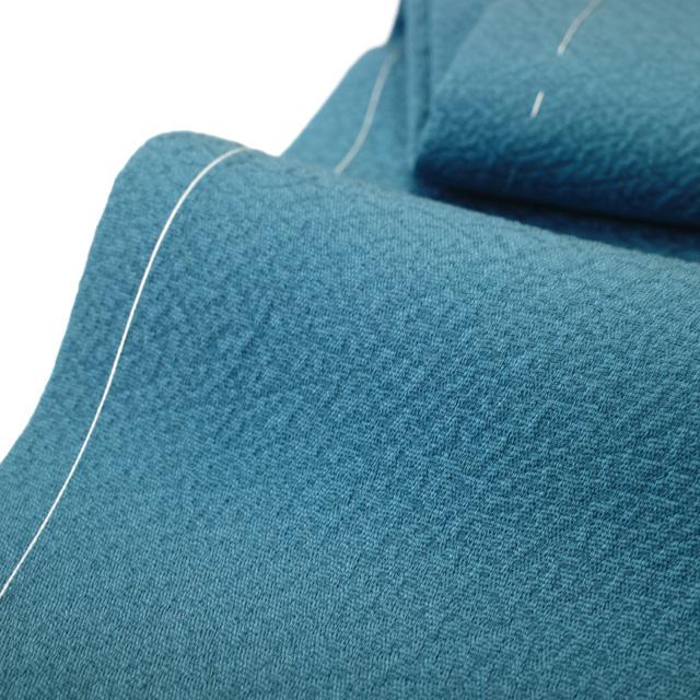 すごい値！ 色無地 未使用 着物 正絹 袷 きもの君島一郎 花浅葱色 青緑