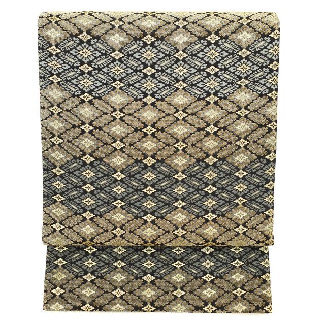 金華山織 正絹 西陣織 袋帯 袋帯 19800円均一 京都 西陣 金華山織 金糸 蛍庵 小葵段取文 正絹 絹