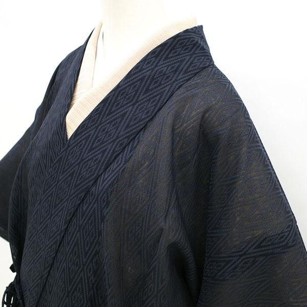 道中着 コート 紋紗 単衣 薄物 正絹 春 夏 秋 黒 ダークグレー 道中着 コート 紋紗 単衣 薄物 正絹 春 夏 秋 黒 ダークグレー