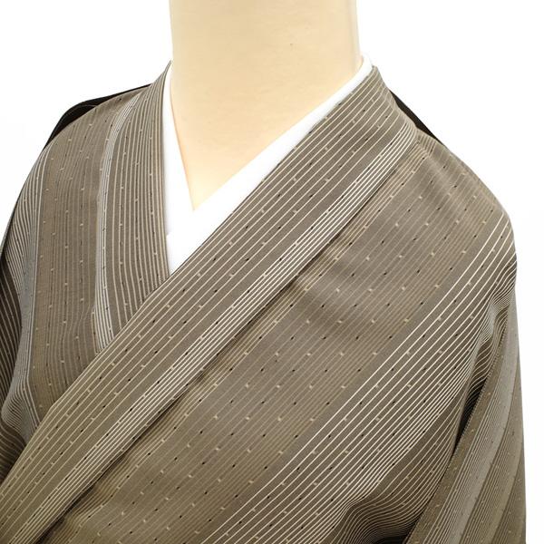 華織紬 着物 反物 着尺 柿渋 十日町 蕪重織物 ブラウン 茶 縞 華織紬 着物 反物 着尺 柿渋 十日町 蕪重織物 ブラウン 茶 縞