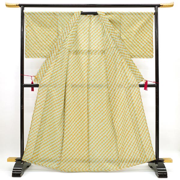 夏物 本場有松鳴海絞り 浴衣 ゆかた 絞り 山吹茶 手縫い仕立て 夏物 本場有松鳴海絞り 浴衣 ゆかた 絞り 山吹茶 手縫い仕立て