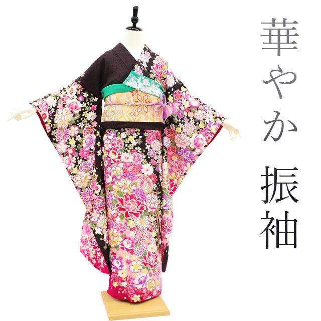 レディース SALE中！振袖フルセット(6点)成人式・高級古典柄・金銀彩加工・