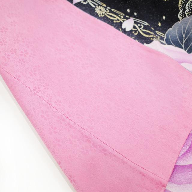 振袖 着物 金彩加工 黒 紫 ぼかし 薔薇 バラ 桜 チェーン 蝶 星 振袖 着物 金彩加工 黒 紫 ぼかし 薔薇 バラ 桜 チェーン 蝶 星