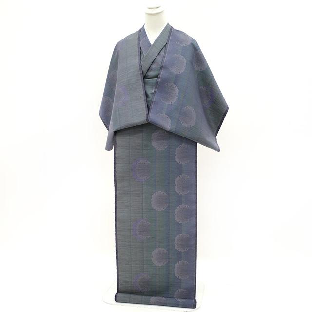 本場大島紬 横双絣 雪輪模様 黒色 KK-1999 本場大島紬 横双絣 雪輪模様 黒色 KK-1999