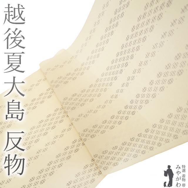 夏物 越後夏大島 着物 着尺 反物 薄物 十日町 白新染織 白川貞夫 別誂 