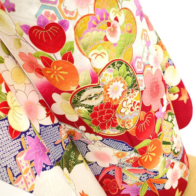 振袖 着物 金駒刺繍 白 赤 橘 松竹梅 桜 鶴 鈴 成人式 二十歳 振袖 着物 金駒刺繍 白 赤 橘 松竹梅 桜 鶴 鈴 成人式 二十歳