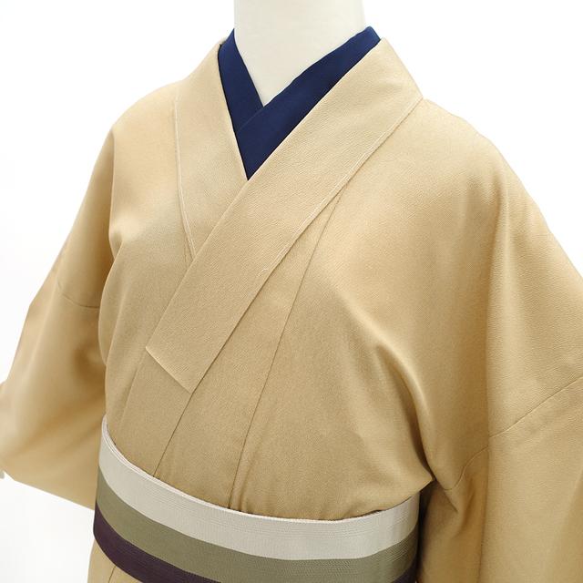 男物 塩沢紬 着物 単衣 正絹 絹 コルク色 さが美 扱い メンズ 男物 塩沢紬 着物 単衣 正絹 絹 コルク色 さが美 扱い メンズ