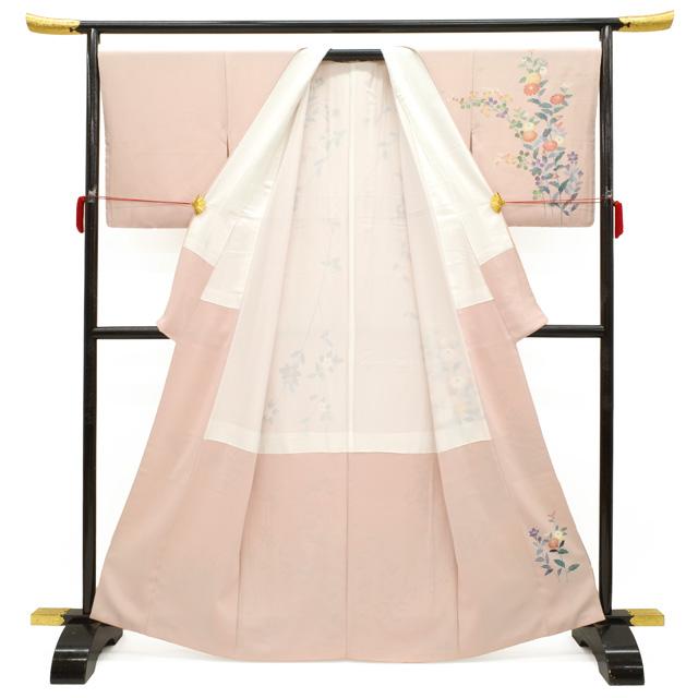 訪問着 リサイクル 着物 袷 正絹 京加賀友禅 林芳夫 手染め 薄 訪問着 リサイクル 着物 袷 正絹 京加賀友禅 林芳夫 手染め 薄