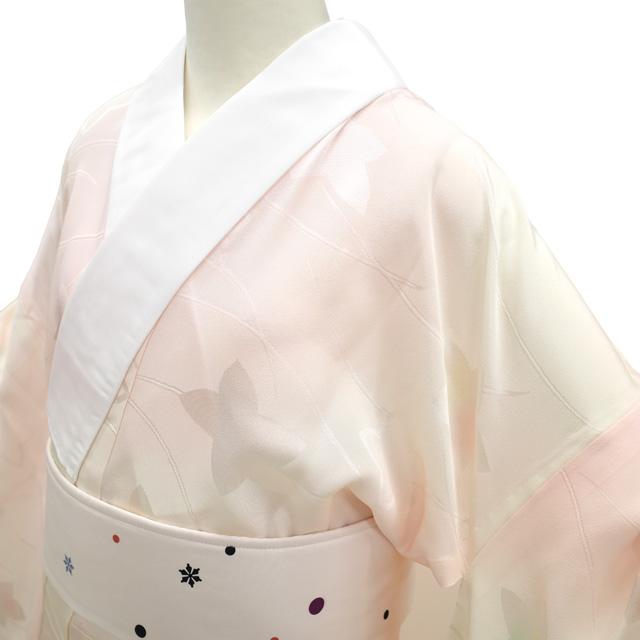振袖用 長襦袢 襦袢 正絹 袖無双 薄ピンク ぼかし 地紋 花 成人 振袖用 長襦袢 襦袢 正絹 袖無双 薄ピンク ぼかし 地紋 花 成人