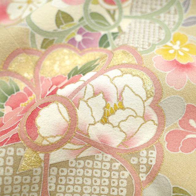 訪問着 着物 未使用 フォーマル 正絹 手描き友禅 ビスケット色 訪問着 着物 未使用 フォーマル 正絹 手描き友禅 ビスケット色
