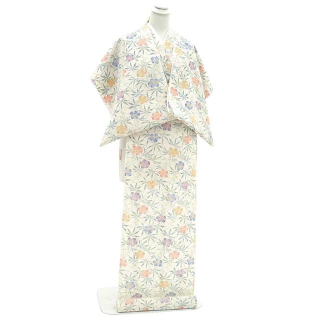 夏物 小紋 着物 着尺 反物 正絹 絽 美の花 特選 御召駒絽 夏物 小紋 着物 着尺 反物 正絹 絽 美の花 特選 御召駒絽