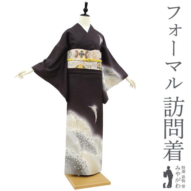 Y3619◇美品 正絹 袷 丹後ちりめん 手縫い仕立て 雪輪 訪問着 着物