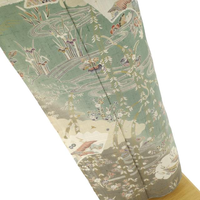 紬 訪問着 未仕立て 着物 京都 しょうざん 生紬 未使用 正絹