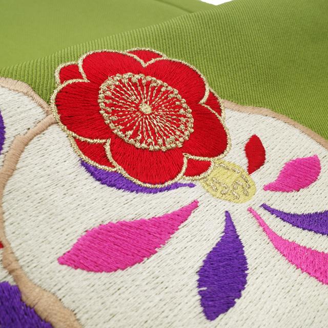 袴 卒業式 女性用 JAPAN STYLE 丸紅ブランド 黄緑 花柄 梅 菊 刺繍 