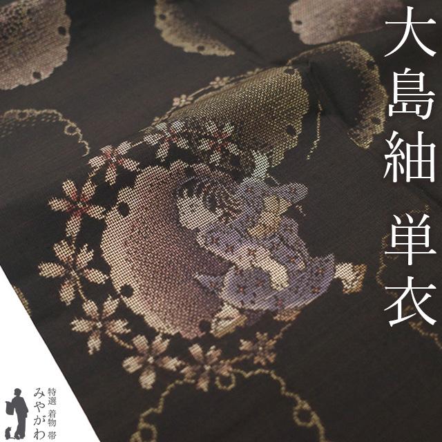 大島紬 美品 逸品 身丈169cm 裄丈68cm 正絹 【中古】 リサイクル着物】紬 正絹 Sランク 身丈169cm 裄丈66cm 白大島 恵大島紬