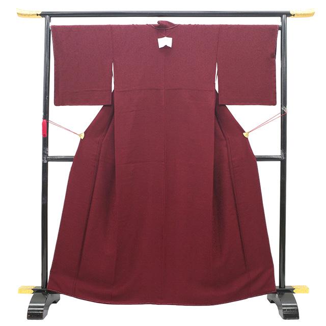 c*o様 未使用　新品　美品　袷　正絹　紋付　訪問着　フルセット 身丈157 裄 紬 訪問着 袷 着物 最高級紬 高機訪問着 手織絣 手織り こげ茶色