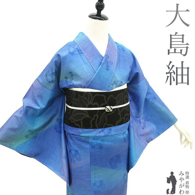 新品未使用】大島紬 珍しい柄です 正絹 広衿 袷 身丈164 新品未