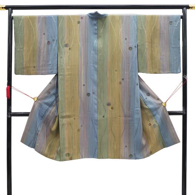 正絹 道中着 道中着 コート リサイクル 正絹 袷 モール織 丸文 カジュアル