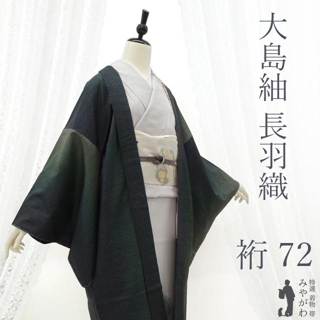 長羽織 本場大島紬 正絹 9マルキ 窪田織物 天空の輝き カジュアル