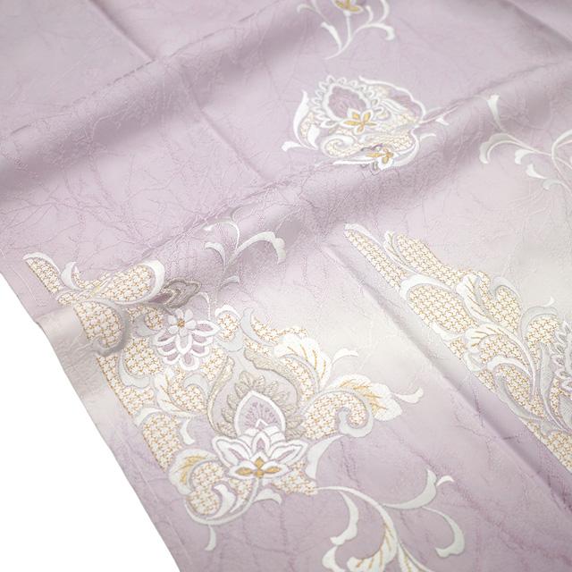 訪問着 着物 未使用 フォーマル 正絹 袷 刺繍 金銀糸 薄紫 洋花唐草