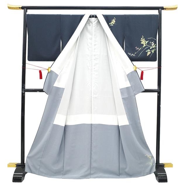 美品！正絹
桐屋・翠山工房謹製
銀通し【辻が花絞】振袖t7857
仕立上がり miyagawa-kimono_sb17074
