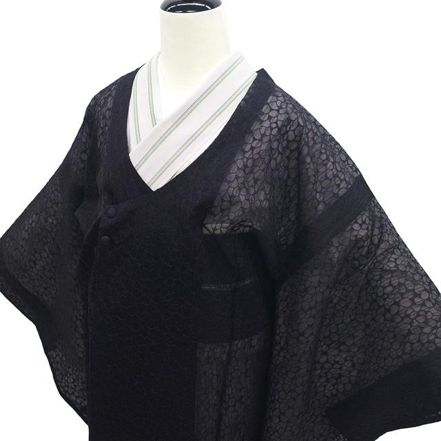 オーガンジー 千代田衿コート 単衣 未使用 春 夏 秋 新古品 仕立て 