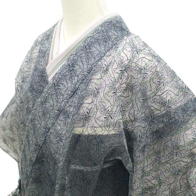 オーガンジー 着物衿コート 単衣 リサイクル 春 夏 秋 中古 仕立て 