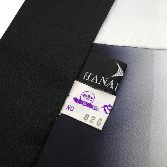 男物 着物 森英恵 HANAE MORI 黒 紫 ぼかし 袷 洗える着物 高級
